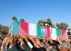مراسم تشییع پیکر شهید "رضا زارعی" در بندرعباس