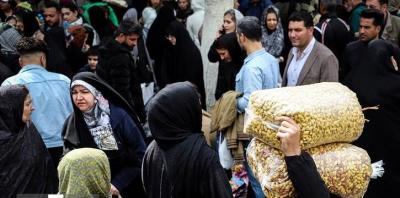 شلوغی بازار بزرگ تهران در آستانه سال نو