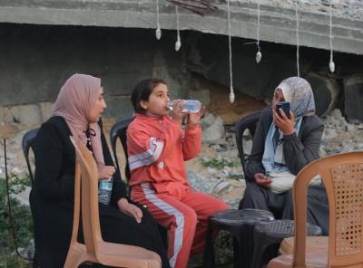 اولین افطاری فلسطینی‌ها در میان خرابه‌ها