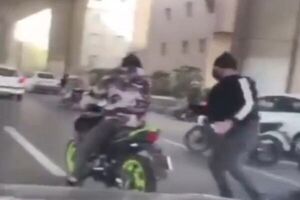 زورگیری مسلحانه در اتوبان صدر تهران +فیلم