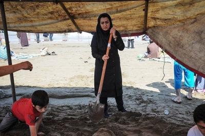 عکس/ جشنواره ساخت مجسمه های شنی در مازندران 