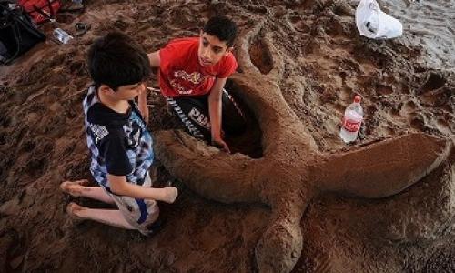 عکس/ جشنواره ساخت مجسمه های شنی در مازندران 