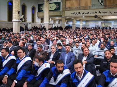 تصاویر دیدار کارگران با رهبر انقلاب