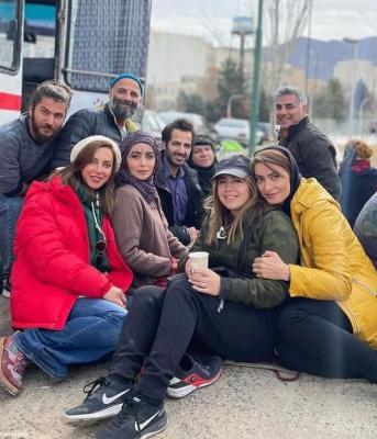تصاویری از پشت صحنه سریال «نون خ» 
