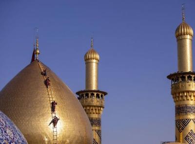 تطهیر گنبد مطهر حضرت اباالفضل(ع)