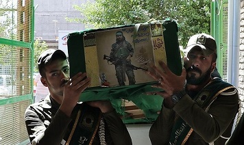 عکس/ مراسم وداع و تشییع پیکر شهید مدافع حرم تقی حسینی 