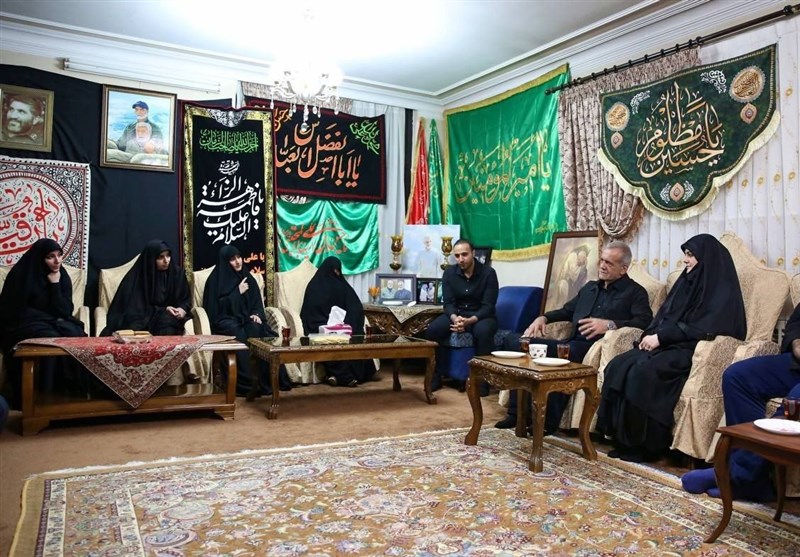 پزشکیان دردیدار خانواده شهید سلیمانی