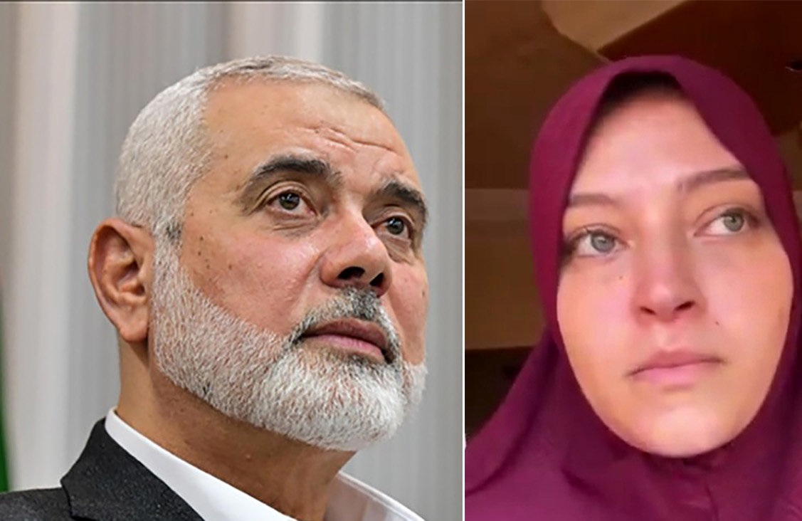 پیام عروس شهید هنیه پس از شهادت او
