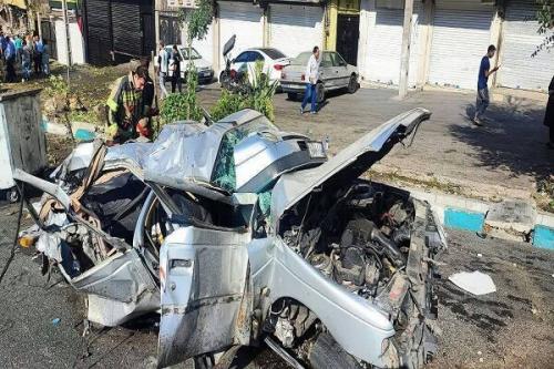  حادثه مرگبار تصادف در خیابان استخر تهران 