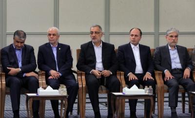 دیدار رئیس‌جمهور و هیئت دولت با رهبر 
