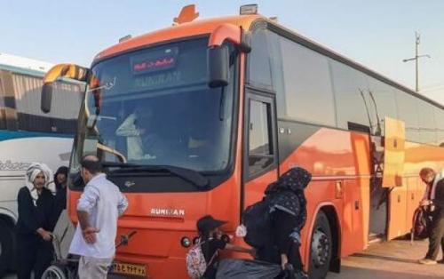 مشکل کمبود اتوبوس در مرز مهران