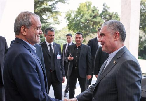  استقبال پزشکیان از رهبر ملی ترکمنستان 