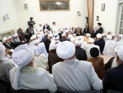 تصاویر دیدار علمای اهل سنت با رهبر انقلاب