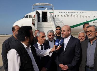 استقبال از قالیباف در فرودگاه بیروت