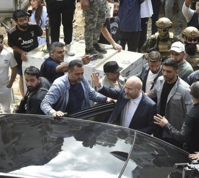 بازدید قالیباف از مناطق بمباران شده ضاحیه