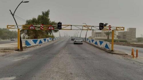 سقوط جرثقیل بر روی پل خرمشهر