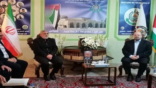حضور سردار قاآنی در دفتر حماس در تهران 