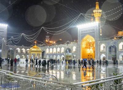 بارش باران پاییزی در بهشت رضوی