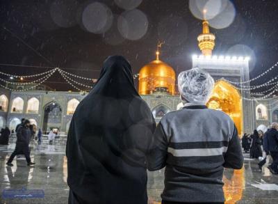 بارش باران پاییزی در بهشت رضوی