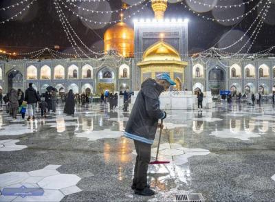بارش باران پاییزی در بهشت رضوی
