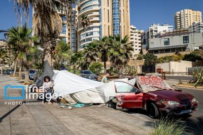  جنگ‌زده‌های جنوب لبنان در ساحل بیروت 