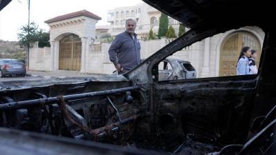 آتش زدن خودروهای فلسطینی‌ها توسط اسرائیلی‌ها/عکس
