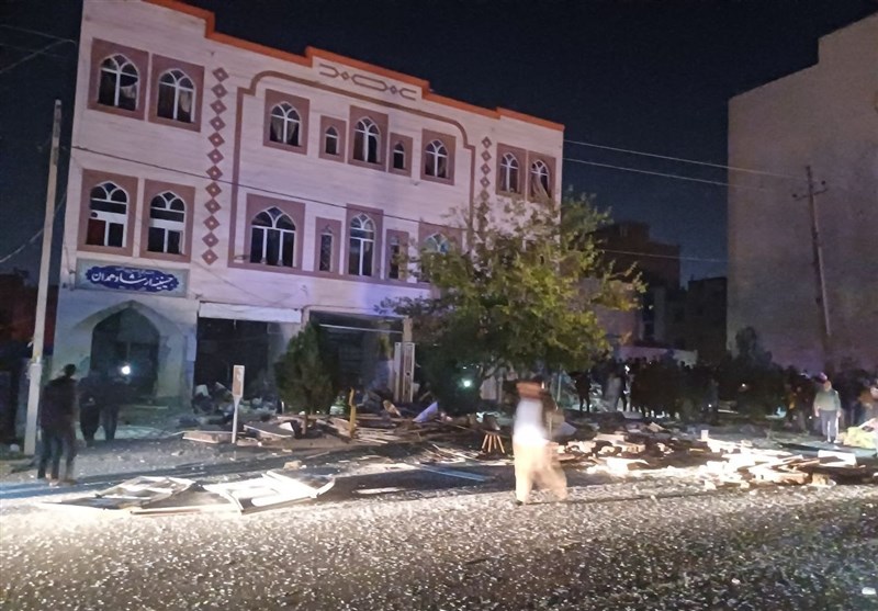  انفجار گاز در حسینیه ارشاد همدان+عکس