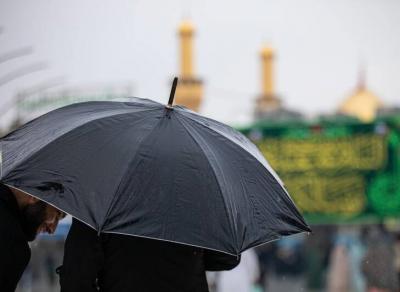 بارش زیبای باران در کربلای معلی 