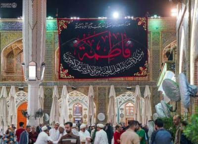 حرم امیرالمومنین(ع) سیاه‌پوش شد