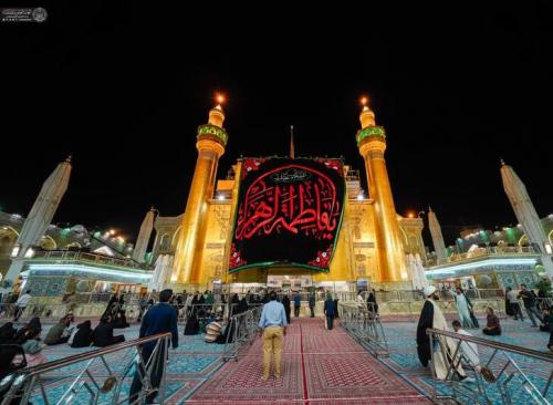 حرم امیرالمومنین(ع) سیاه‌پوش شد