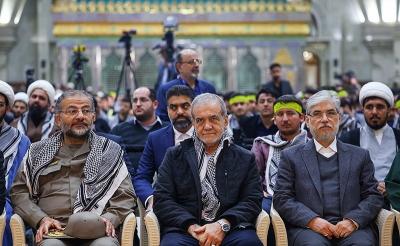 دیدار رئیس جمهور با دانشجوبان وطلاب بسیجی 
