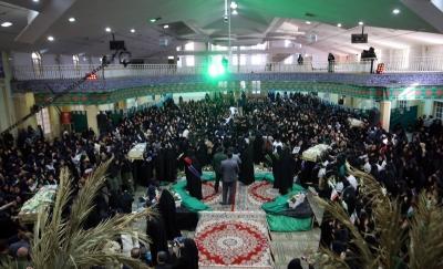 مراسم استقبال از پنج شهید گمنام 
