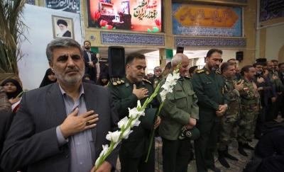 مراسم استقبال از پنج شهید گمنام 