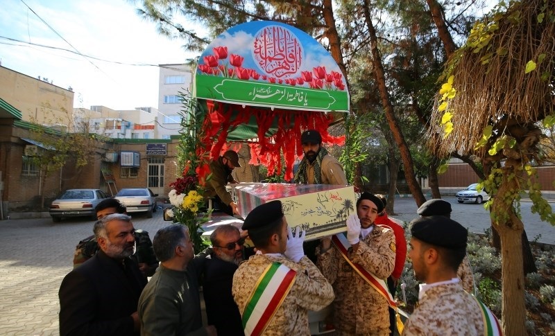 مراسم استقبال از پنج شهید گمنام 