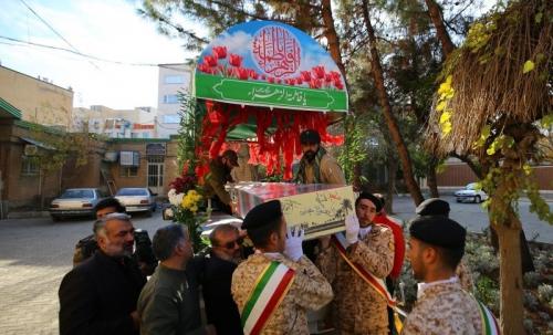 مراسم استقبال از پنج شهید گمنام 