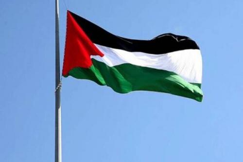 عکس/ اهتزاز پرچم فلسطین در تهران