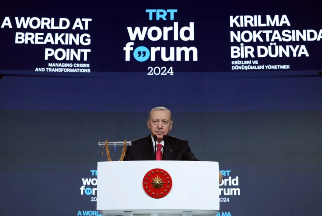  تنش در سخنرانی اردوغان