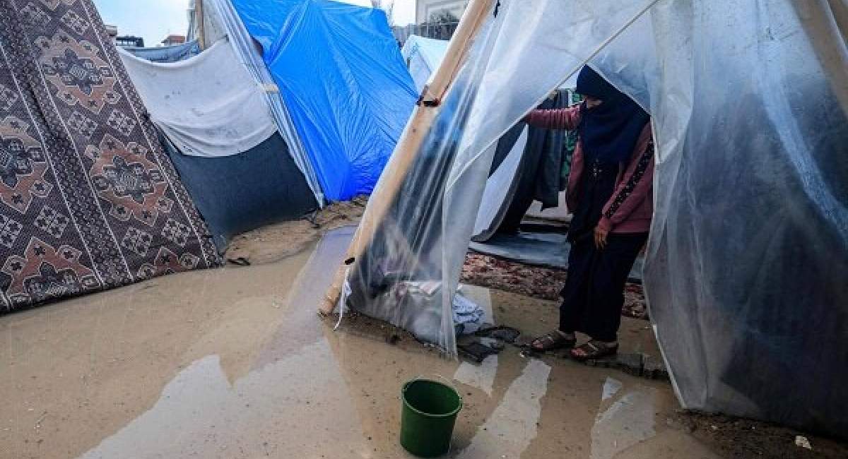 جان دادن آوارگان فلسطینی از شدت سرما در غزه 