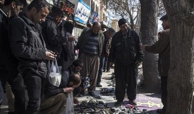 بازار دستفروشان خیابان انقلاب سنندج