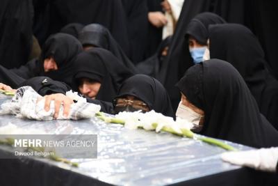  تشییع پیکر همسر شهید برونسی در مشهد 