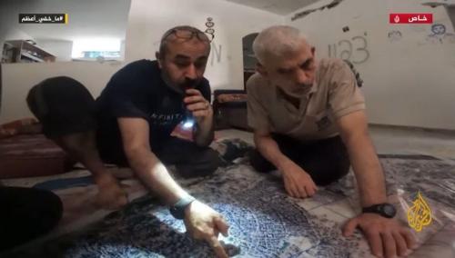 یحیی السنوار در حال رهبری نبرد در رفح 