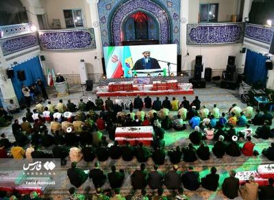 وداع با پیکر شهدا در مسجد جامع خرمشهر