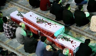 وداع با پیکر شهدا در مسجد جامع خرمشهر