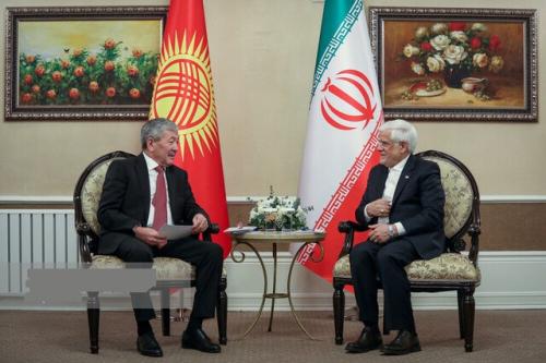 دیدار عارف با نخست‌وزیر قرقیزستان 