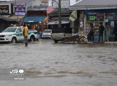 بارش سیل آسا در رشت 