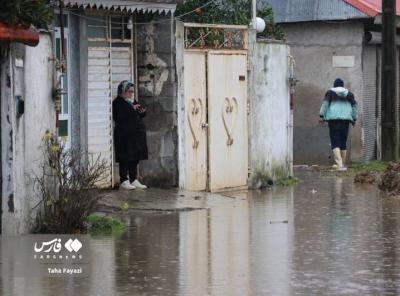 بارش سیل آسا در رشت 