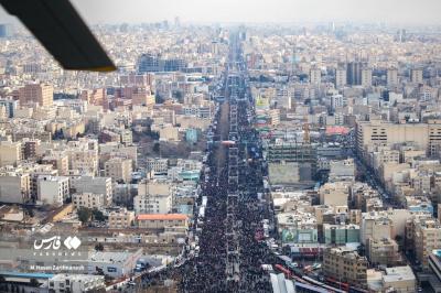 تصاویر هوایی راهپیمایی ٢٢ بهمن در تهران 