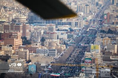 تصاویر هوایی راهپیمایی ٢٢ بهمن در تهران 