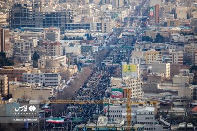تصاویر هوایی راهپیمایی ٢٢ بهمن در تهران 