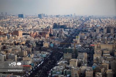 تصاویر هوایی راهپیمایی ٢٢ بهمن در تهران 